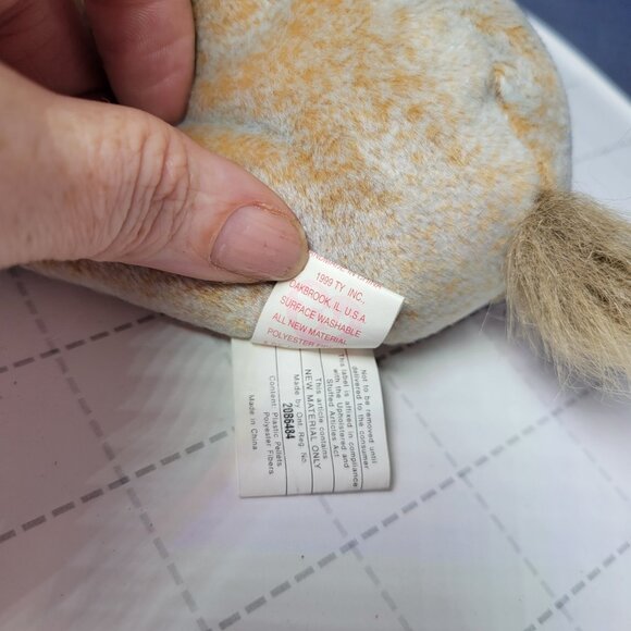 Goatee Ty Beanie Baby Tan with Brown Feet and Brown Horns - with tag - Picture 4 of 7